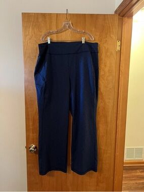 Duluth Trading Co Navy Blue Pants Leggings Pockets Athletic Yoga 2XL x 31